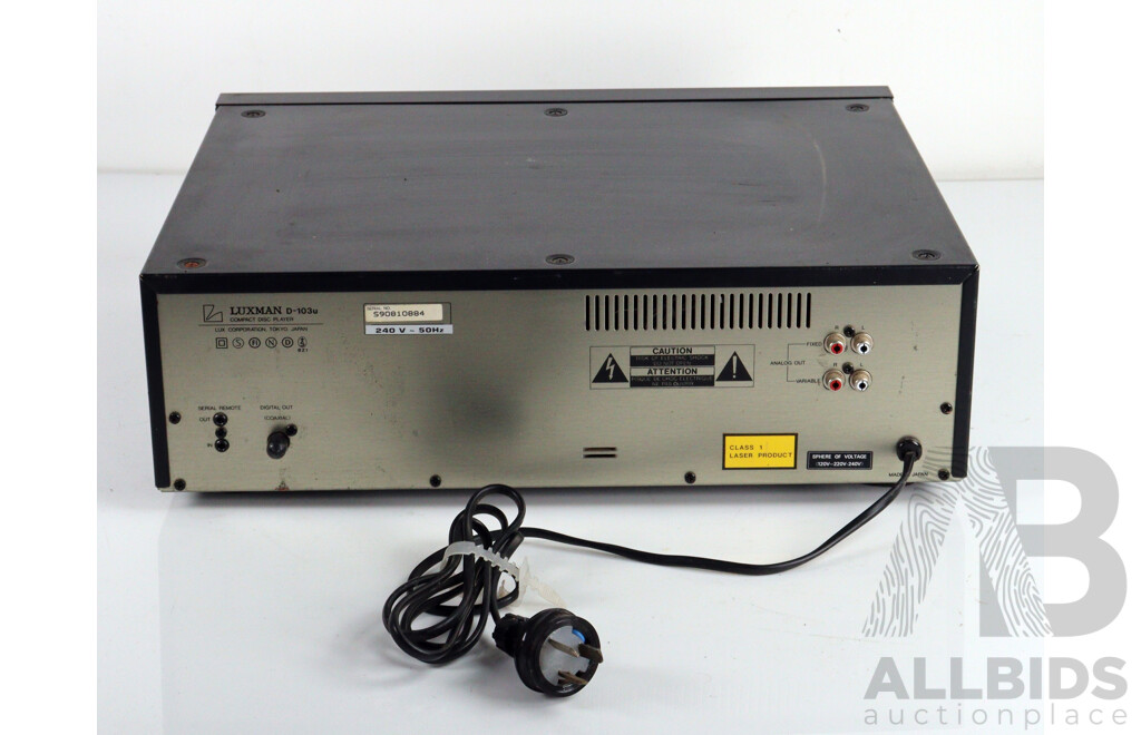 Luxman Compact Disc Player D 103u