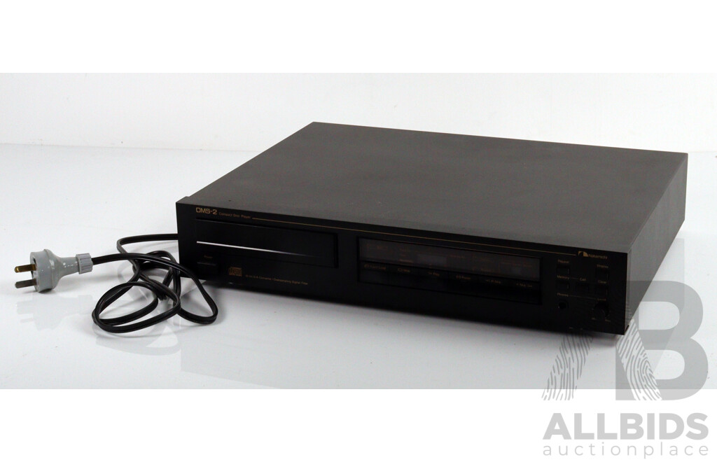 Nakamichi Compact Disc Player  OMS 2 with 16 Bit DA Convertor Oversampling Digital Filter