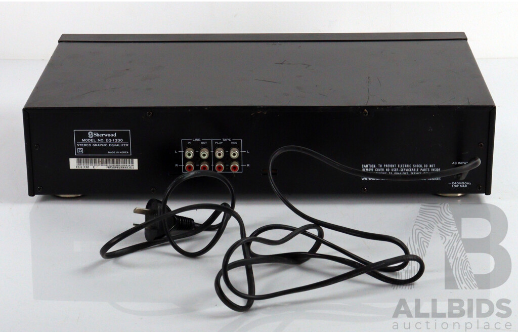 Sherwood Stereo Graphic Equalizer 9 X 2 Band EQ 1330