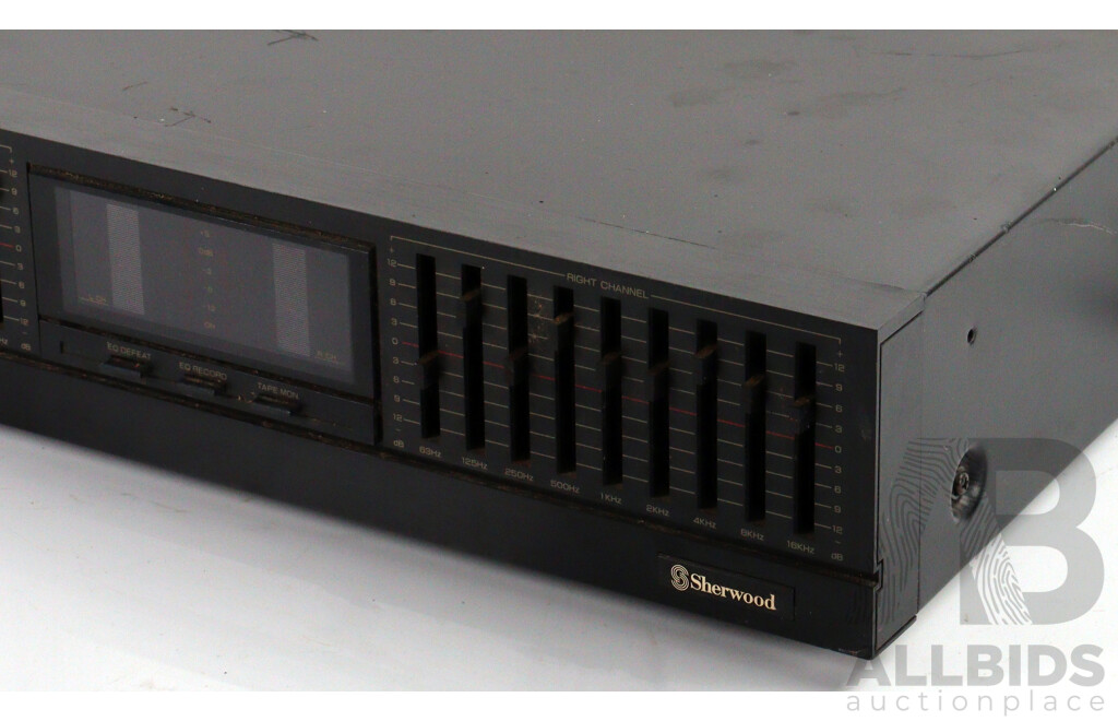 Sherwood Stereo Graphic Equalizer 9 X 2 Band EQ 1330