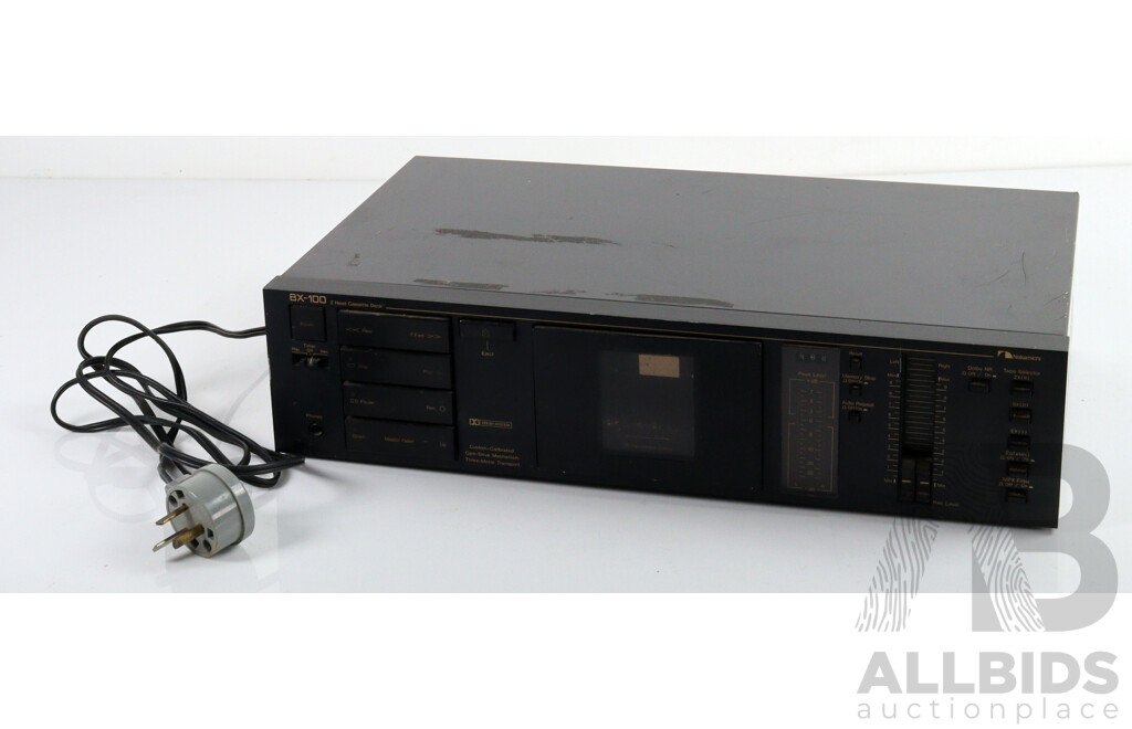 Nakamichi 2 Head Cassette Deck BX 100 Custom Calibrated Cam Drive Mechinism Three Mortor Transport