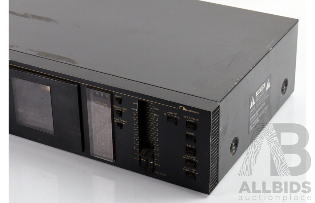 Nakamichi 2 Head Cassette Deck BX 100 Custom Calibrated Cam Drive Mechinism Three Mortor Transport