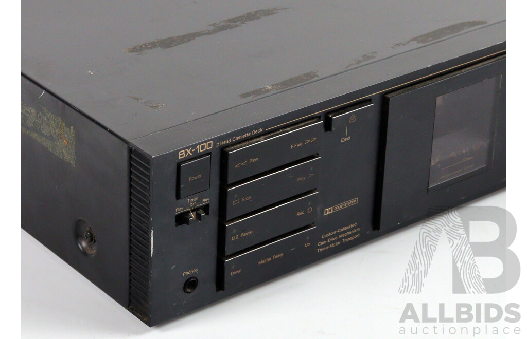 Nakamichi 2 Head Cassette Deck BX 100 Custom Calibrated Cam Drive Mechinism Three Mortor Transport