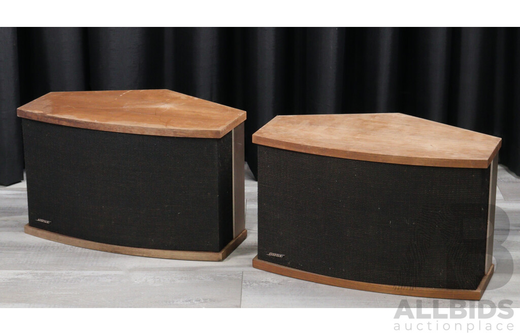 Retro Pair Bose Monitors with Wood Grain Finish