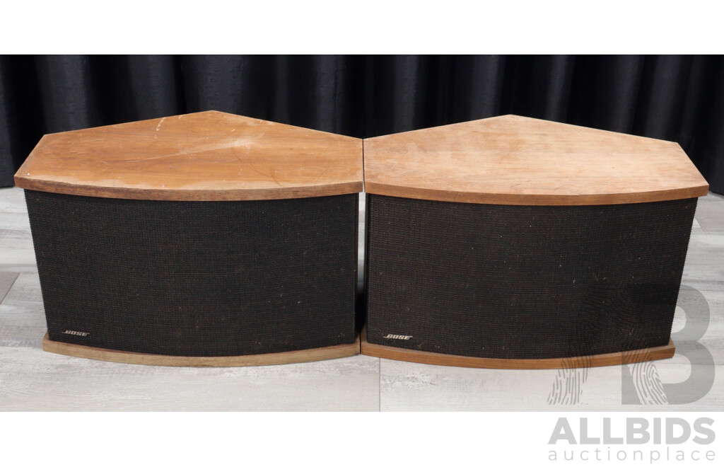 Retro Pair Bose Monitors with Wood Grain Finish