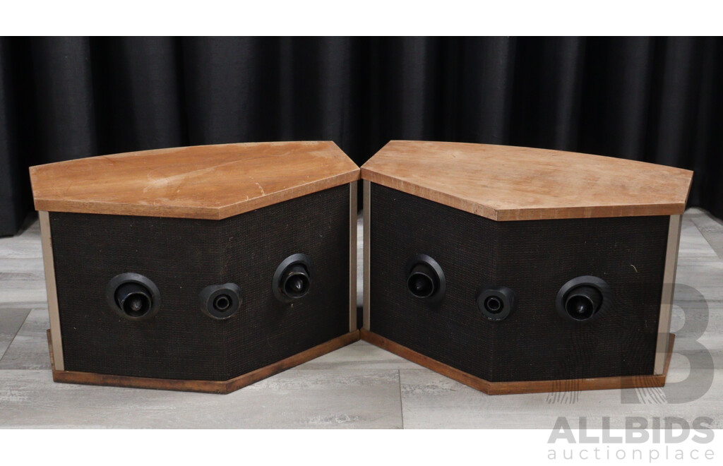 Retro Pair Bose Monitors with Wood Grain Finish