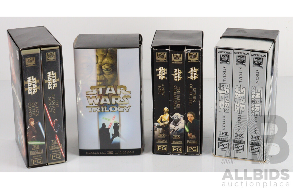 Great Retro Collection Four Box Sets Star Wars VHS Video Tapes