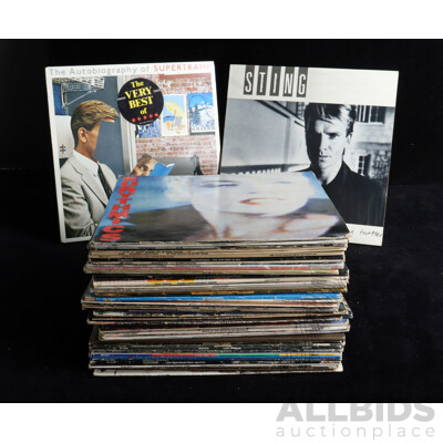 Collection Approx 50 Vintage Vinyl  Records, Mostly Rock & Pop From 1960s & 70s