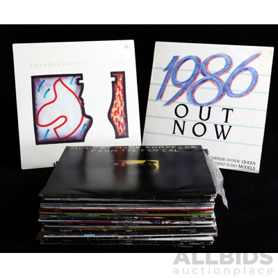 Collection Approx 31 Vintage Vinyl  Records of 1980s Rock & Pop Interest