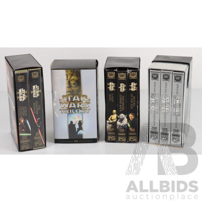 Great Retro Collection Four Box Sets Star Wars VHS Video Tapes