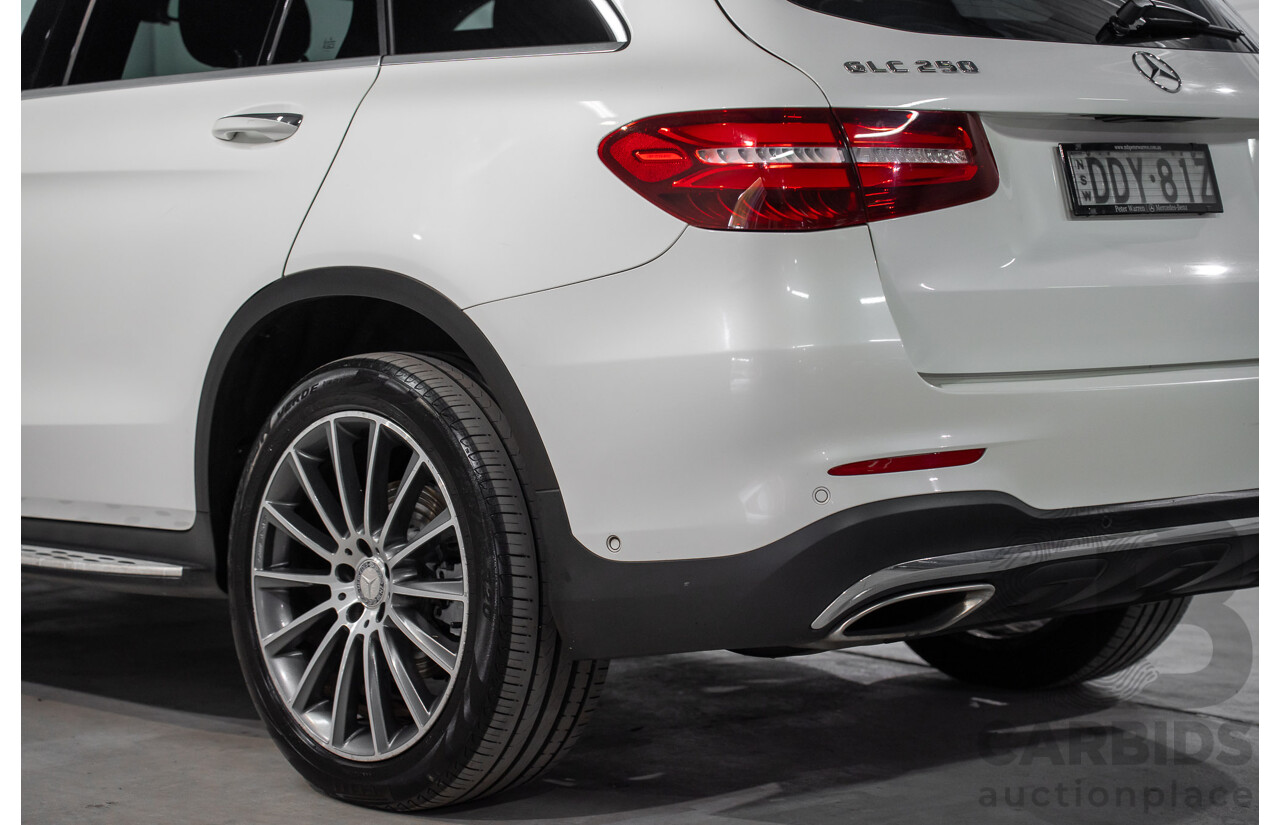 04/2016 Mercedes-Benz GLC250 (AWD) 253 4d Wagon Diamond White Metallic Turbo 2.0L