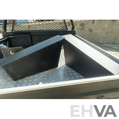 05/2021 Bronco Built Alloy Tray with Lockable Undertray Built in Slide Drawer and Undermounted Toolboxes to Suit 2014 PX Ranger Dual Cab