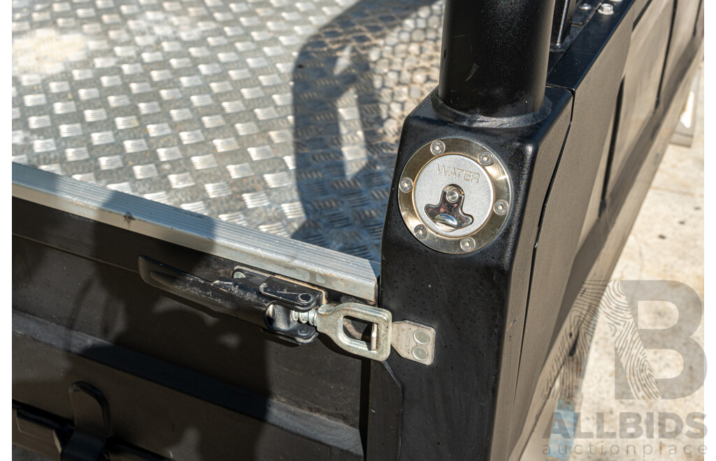 05/2021 Bronco Built Alloy Tray with Lockable Undertray Built in Slide Drawer and Undermounted Toolboxes to Suit 2014 PX Ranger Dual Cab