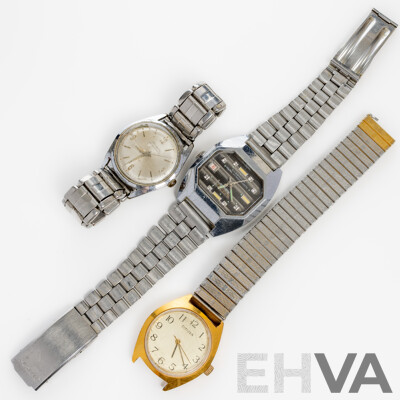 Citron Datomatic Electronically Tested Antimagnetic Watch, Nivada Compensamatic & Citizen Vintage Watches