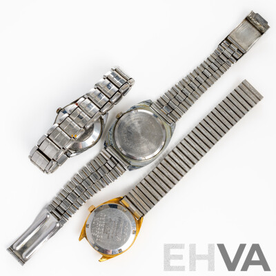 Citron Datomatic Electronically Tested Antimagnetic Watch, Nivada Compensamatic & Citizen Vintage Watches