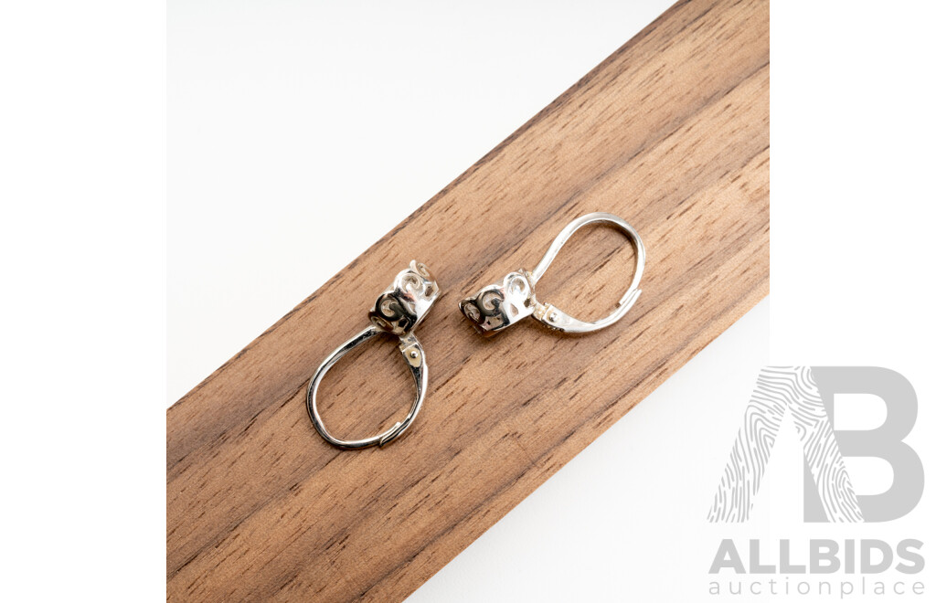 Sterling Silver Boxed Drop Earrings and (2) Rings