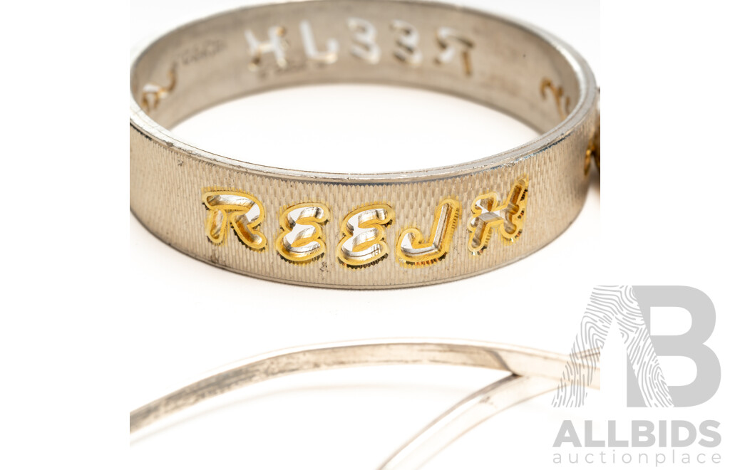 Sterling Silver (4) Bangles Including Children's Bangles, 47.8je2 Grams