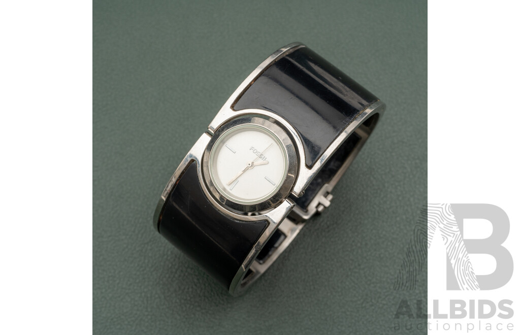 Vintage Fossil Ladies Bangle Watch, ES-2488, Internal Diameter Up to 60mm