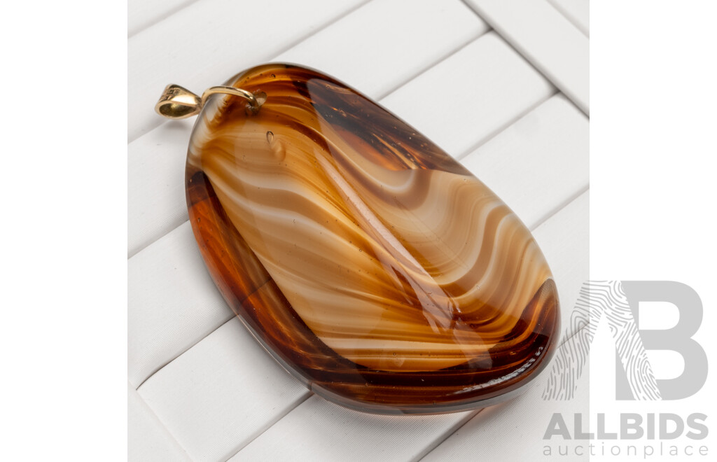 9ct Murano Glass Pendant, 60mm, 9ct Bale Only