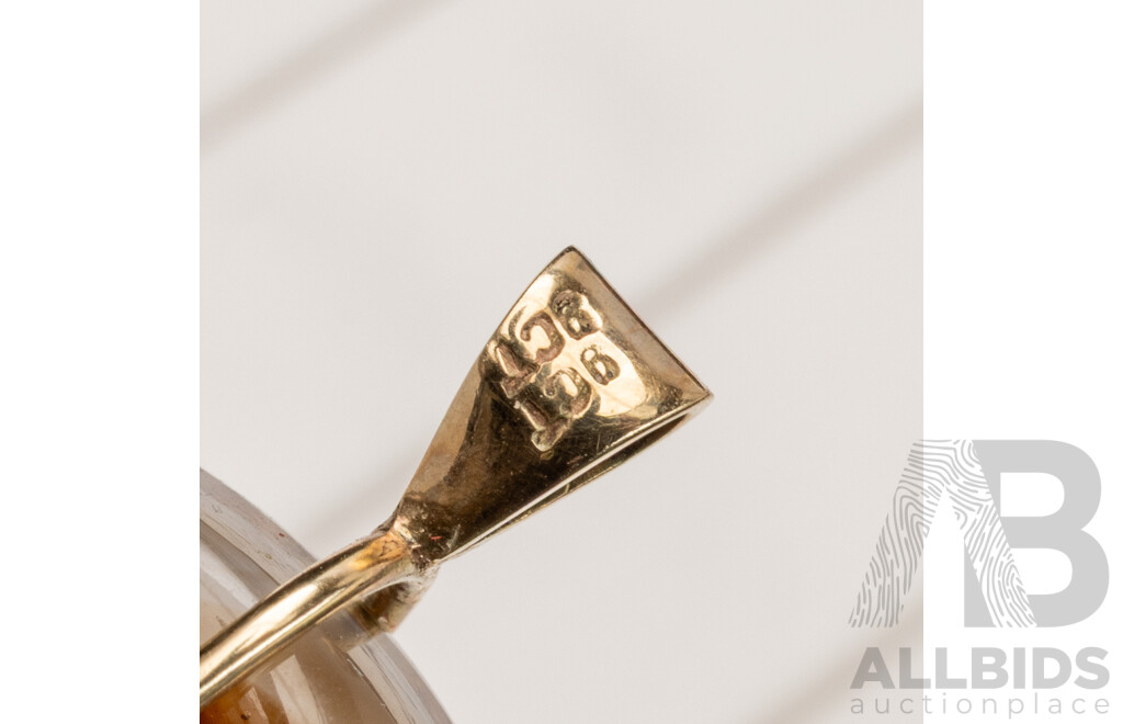 9ct Murano Glass Pendant, 60mm, 9ct Bale Only