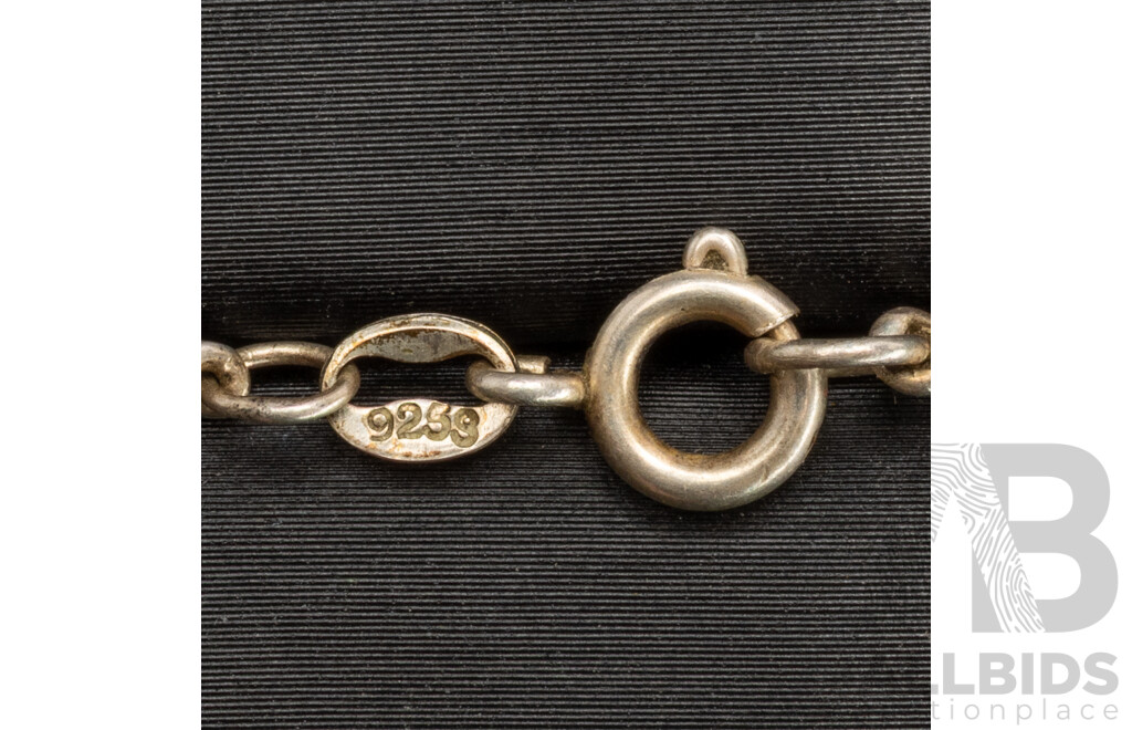 Sterling Silver Ignot Necklace & Sterling Silver Whale Tail Necklace, 25.17 Grams