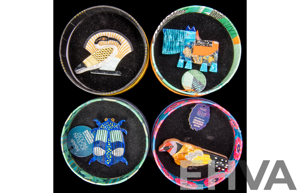 Erstwilder (4) Resin Brooch Collection - NEW with Packaging & Tags