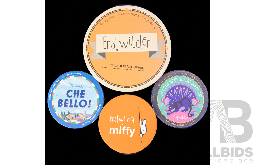 Erstwilder 'Holly Jolly' Resin Necklace, (2) Erstwilder Resin Brooches & Erstwilder Resin Hairclips - NEW