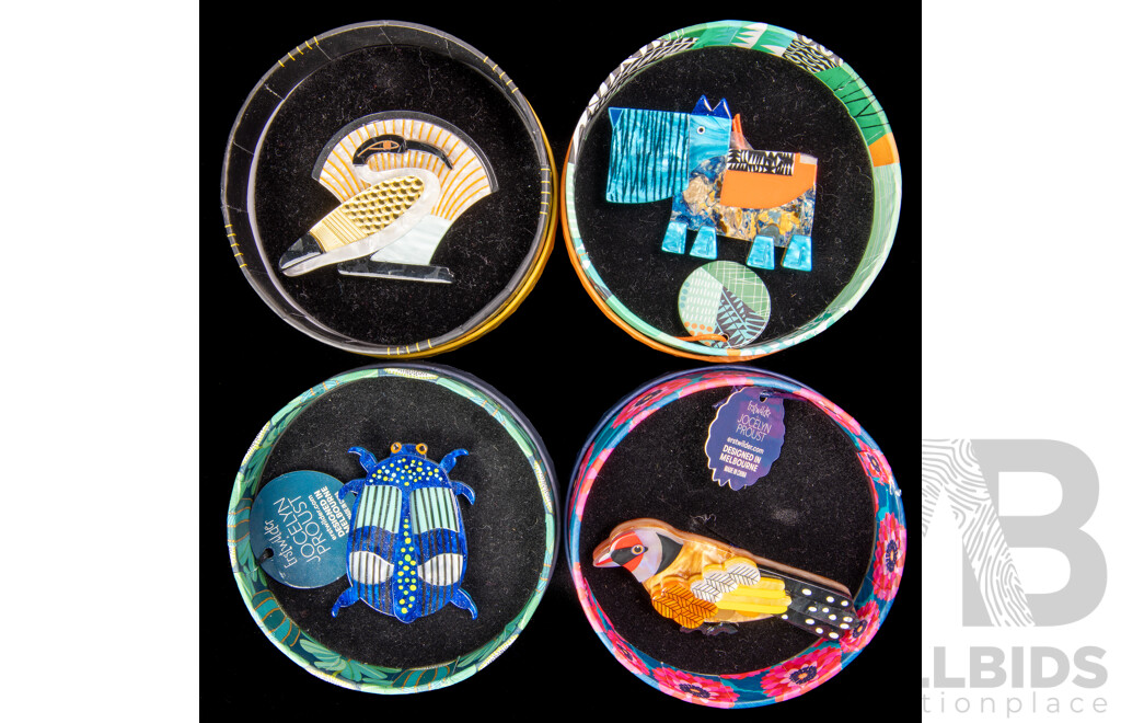 Erstwilder (4) Resin Brooch Collection - NEW with Packaging & Tags