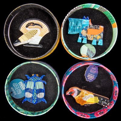 Erstwilder (4) Resin Brooch Collection - NEW with Packaging & Tags