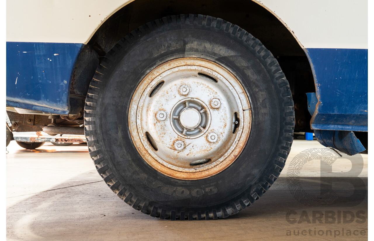 10/1980 Mazda Parkway 26 Diesel Light Bus TA3H4F 2d Bus White / Blue - Holden Red Motor Converted