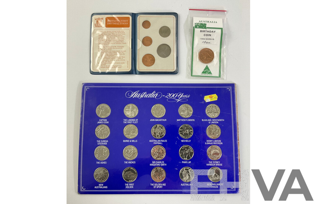 Spirit of Australia Twenty Medal Album, Britains First Decimal Coin Wallet, 1944 Penny
