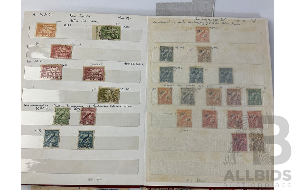 Collection of Vintage Commonwealth Countries First Day Covers and Stamps with Two Junior Stamp Globe Stamp Albums