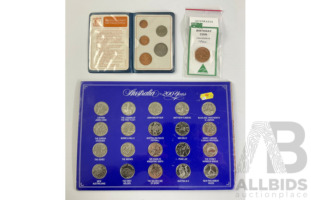 Spirit of Australia Twenty Medal Album, Britains First Decimal Coin Wallet, 1944 Penny