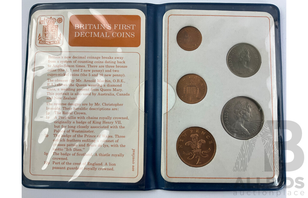 Spirit of Australia Twenty Medal Album, Britains First Decimal Coin Wallet, 1944 Penny