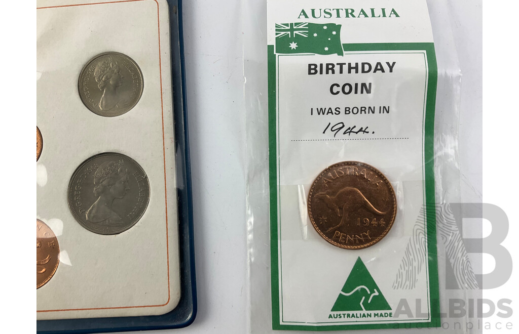 Spirit of Australia Twenty Medal Album, Britains First Decimal Coin Wallet, 1944 Penny