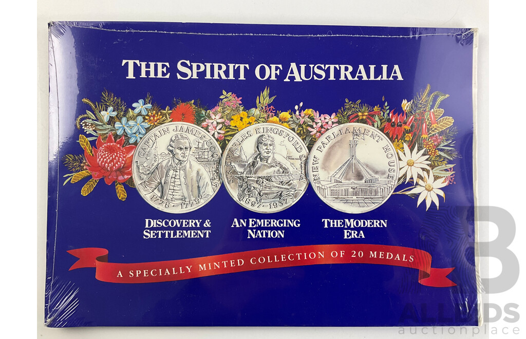 Spirit of Australia Twenty Medal Album, Britains First Decimal Coin Wallet, 1944 Penny