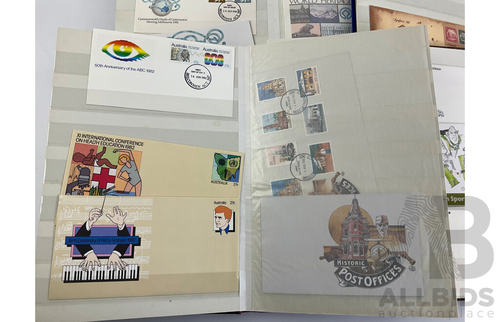 Four Albums of Australian 1980's First Day Covers and Stamp Packs Including Selected Issues, Australian Animals,