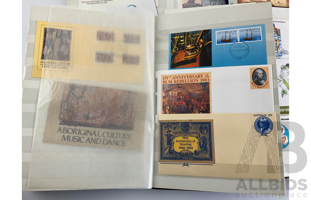 Four Albums of Australian 1980's First Day Covers and Stamp Packs Including Selected Issues, Australian Animals,