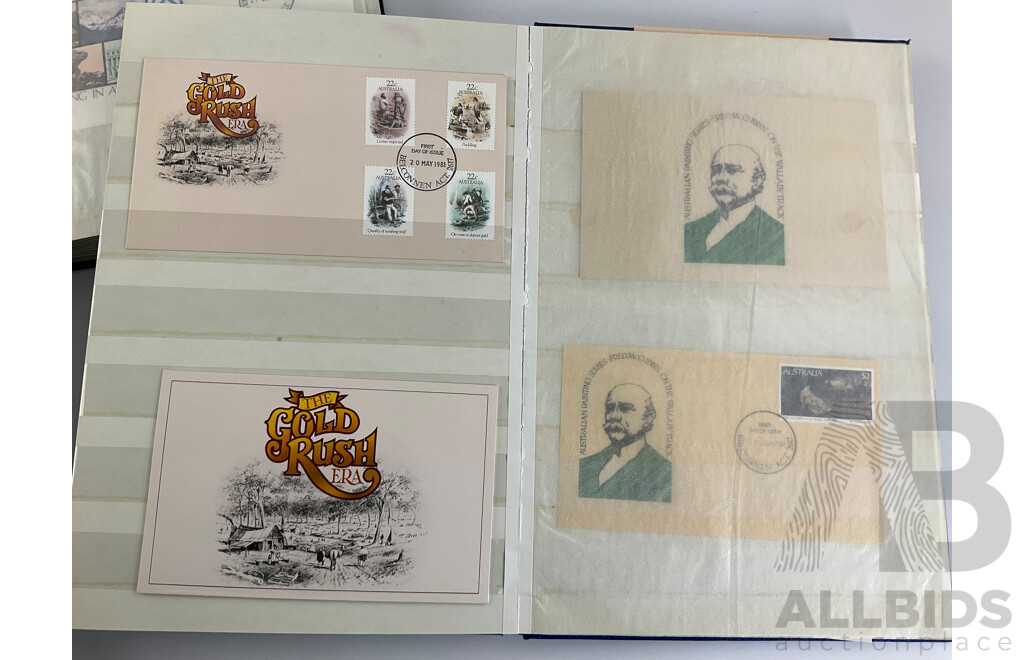 Four Albums of Australian 1980's First Day Covers and Stamp Packs Including Selected Issues, Australian Animals,