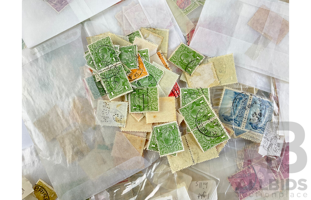 Collection of Australian Predecimal Stamps, Examples From 1930's to 1950's Platypus, Koala, Lyre Bird, Kookaburra, KGV, KGVI, QE2, Perforated, Overprints and More