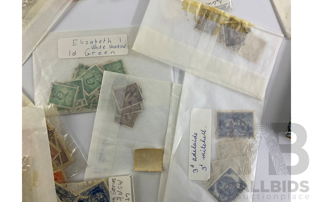 Collection of Australian Predecimal Stamps, Examples From 1930's to 1950's Platypus, Koala, Lyre Bird, Kookaburra, KGV, KGVI, QE2, Perforated, Overprints and More