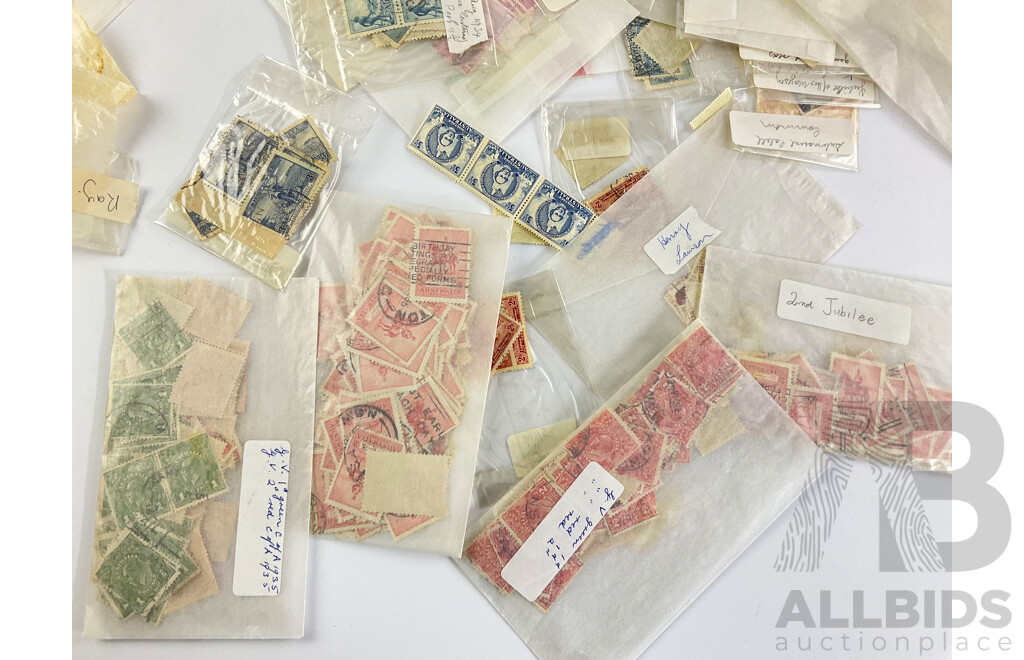 Collection of Australian Predecimal Stamps, Examples From 1930's to 1950's Platypus, Koala, Lyre Bird, Kookaburra, KGV, KGVI, QE2, Perforated, Overprints and More