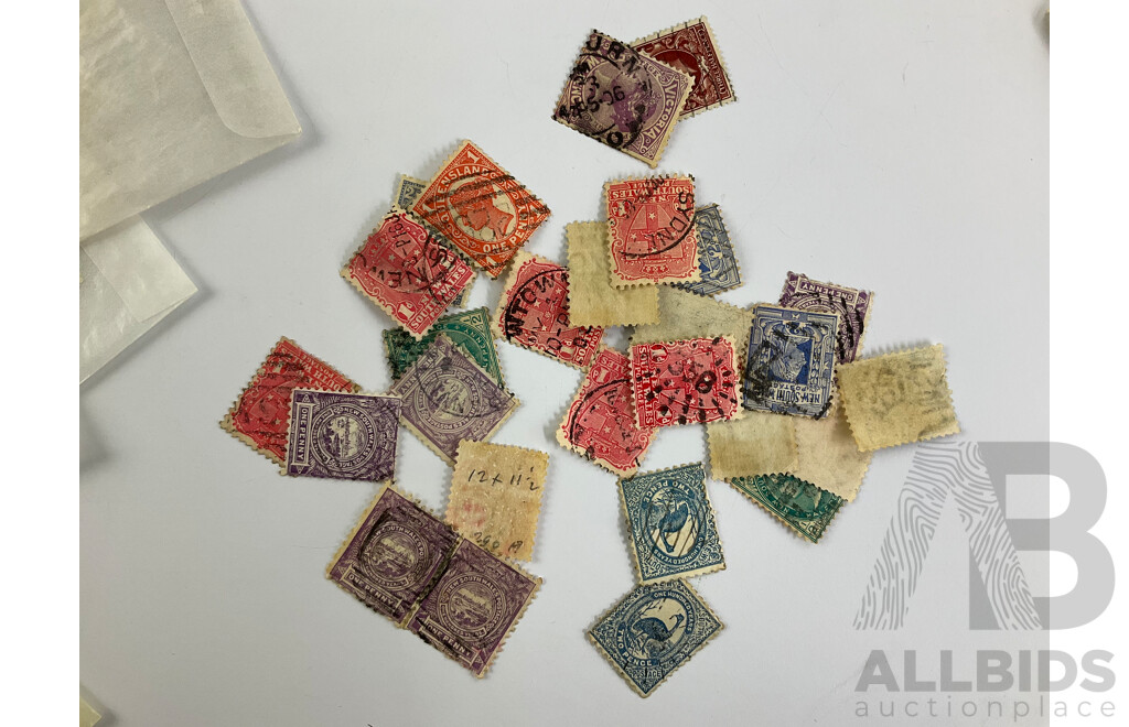 Collection of Australian Predecimal Stamps, Examples From 1930's to 1950's Platypus, Koala, Lyre Bird, Kookaburra, KGV, KGVI, QE2, Perforated, Overprints and More