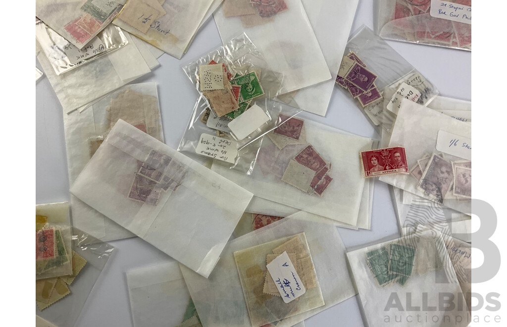 Collection of Australian Predecimal Stamps, Examples From 1930's to 1950's Platypus, Koala, Lyre Bird, Kookaburra, KGV, KGVI, QE2, Perforated, Overprints and More