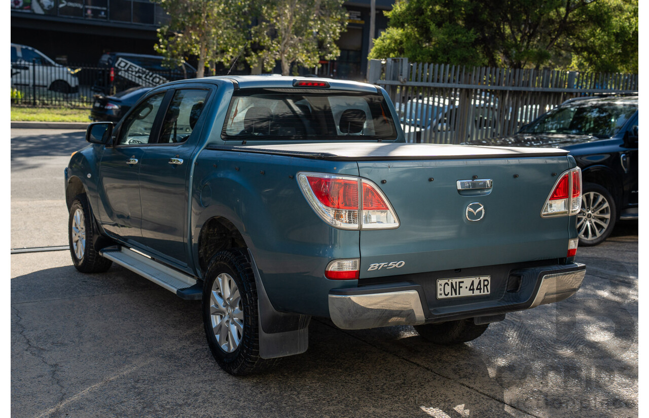 3/2013 Mazda BT-50 XTR Hi-Rider (4x2) Dual Cab Utility Gunmetal Blue Turbo Diesel 3.2L