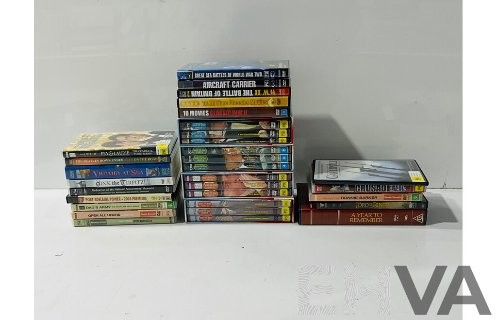 Collection of DVDs Comprising of Classic Movies and TV Shows Including Dad’s Army, Little Shop of Horrors and More