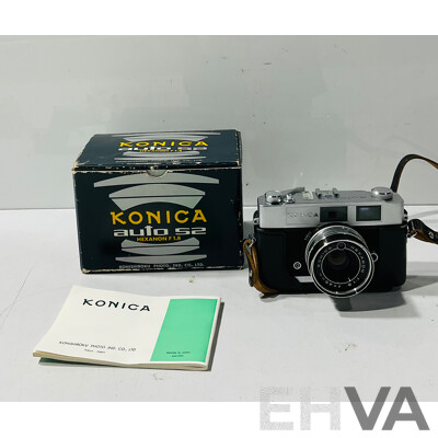 Vintage Monica Auto S2 Camera in Original Box with Manual and Protective Case