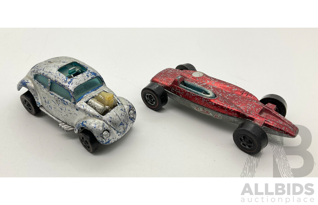 Vintage Hot Wheels Red Line Shelby Turbine and Custom Volkswagen