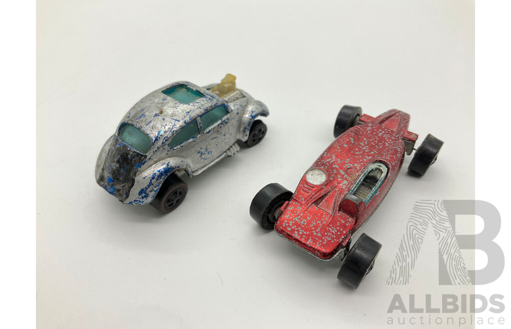 Vintage Hot Wheels Red Line Shelby Turbine and Custom Volkswagen