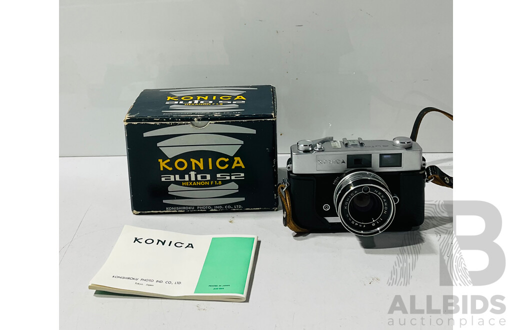 Vintage Monica Auto S2 Camera in Original Box with Manual and Protective Case